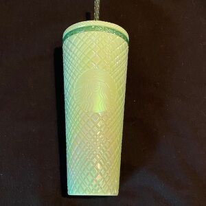 NWT 2024 Starbucks Iridescent Green Textured Tumbler